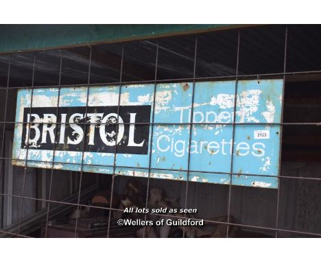VINTAGE ENAMEL SIGN, 152CM X 43CM