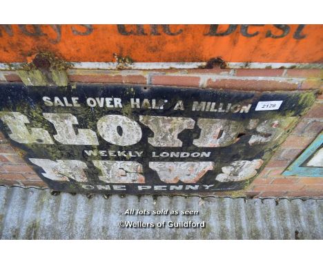 VINTAGE ENAMEL SIGN, 89CM X 66CM