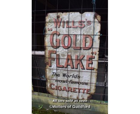 VINTAGE ENAMEL SIGN, 91CM X 152CM