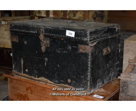 LEATHER COVERED TRUNK