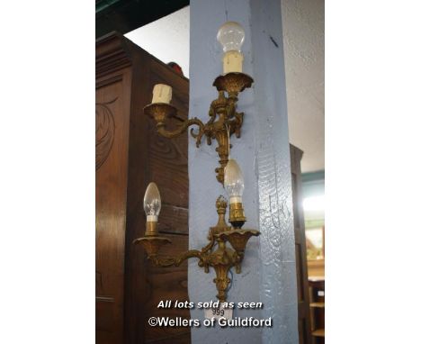 PAIR OF WALL LIGHT FITTINGS