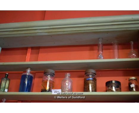 SHELF OF APOTHACARY JARS