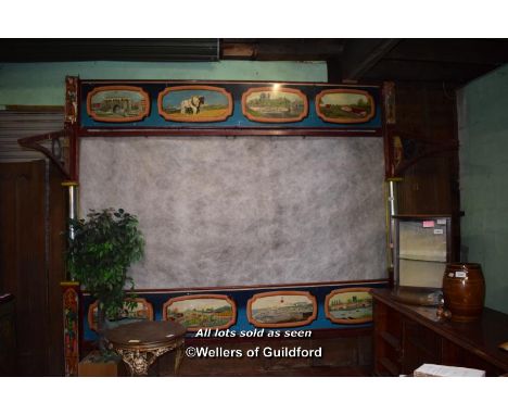 VINTAGE WOODEN AND PAINTED COCONUT SHY SURROUND (1663)