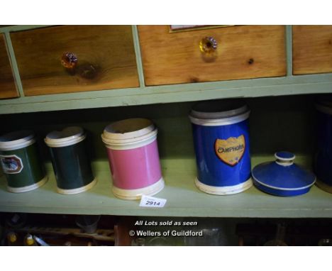 SHELF OF APOTHACARY JARS