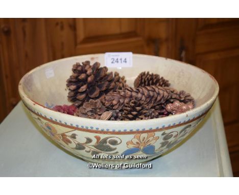 LARGE DECORATIVE CERAMIC FRUIT BOWL (20851 WDNA)