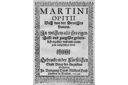 Opitz Martin Buch Von Der Deutschen Poeterey Eines Der Folgenschwersten Werke Der Deutschen Gei