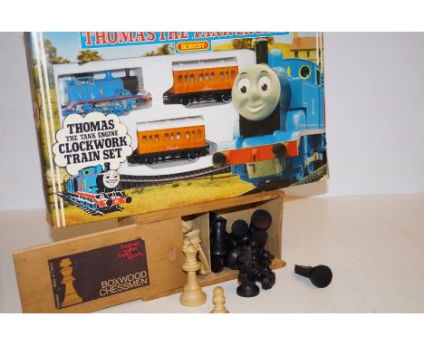 Thomas the tank engine, Hornby train set, together with boxwood chest set