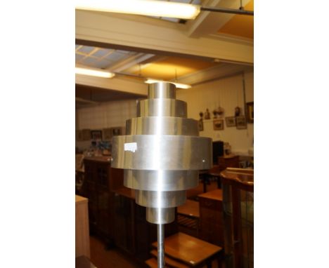 Modernist standard lamp in steel