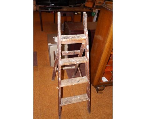 A set of vintage step ladders
