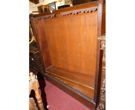 A circa 1900 mahogany free standing open book shelf, width 137cm