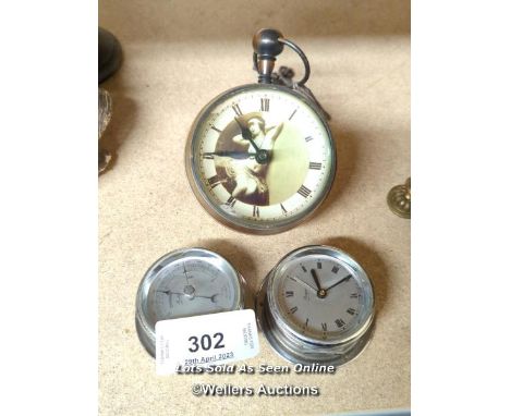 *BAROMETER AND TWO CLOCKS / ALL LOTS ARE LOCATED AT AUTHENTIC RECLAMATION TN5 7EF
