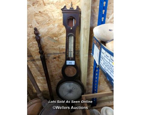 *VINTAGE BAROMETER (NEEDS REPAIR) / ALL LOTS ARE LOCATED AT AUTHENTIC RECLAMATION TN5 7EF