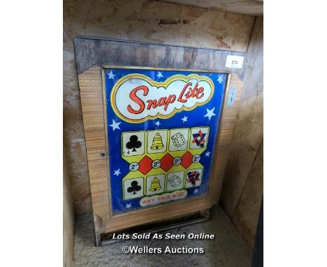 *VINTAGE FUN FAIR SNAP LITE SLOT MACHINE / ALL LOTS ARE LOCATED AT AUTHENTIC RECLAMATION TN5 7EF