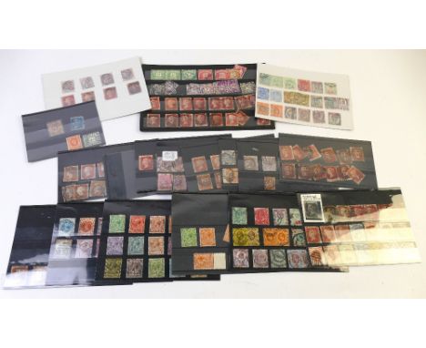 Collection of mostly Victorian GB stamps, penny reds, penny black (2), postage due and George V stamps