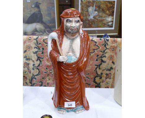 Ceramic Japanese Kutani figure of Daruma Daishi 36 cm high 