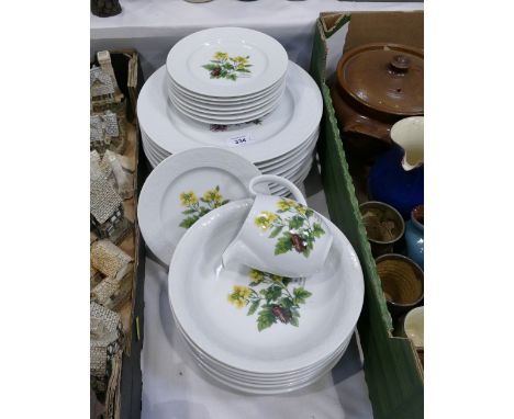 Collection of Royal Worcester Herb pattern dinnerware 