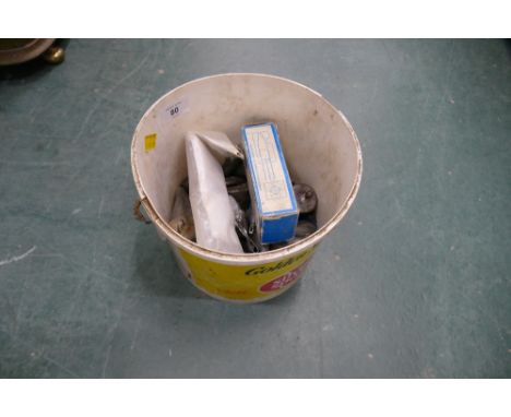 Box of lead fishing weights 