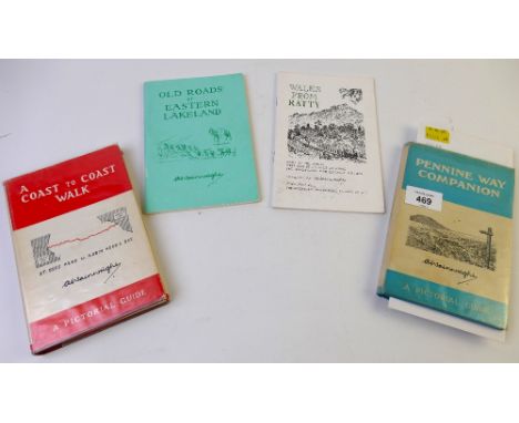 Alfred Wainwright A Coast to Coast Walk Pictorial Guide, first edition with dust jacket, Pennine Way Companion Pictorial Guid