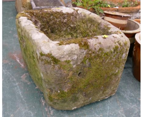 Stoneware trough 38 cm square 