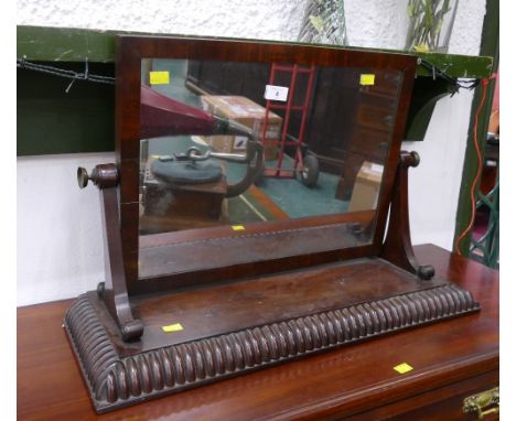 Dark wood vanity mirror 