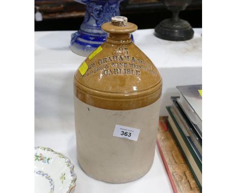 Stoneware brewery flagon Graham &amp; Sons Brewers and Wine Merchants of Carlisle 595