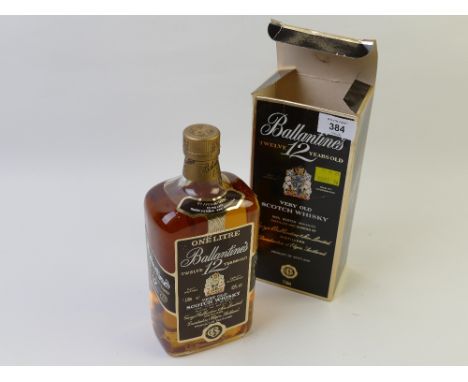 Ballantynes 12 year old Scotch Whisky 1 litre with box 