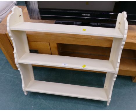 Wooden cream wall shelf 
