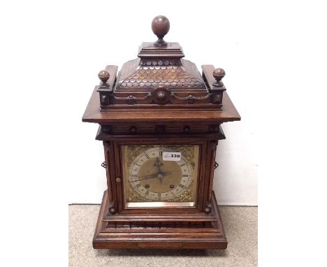 Vict Oak Bracket Clock 