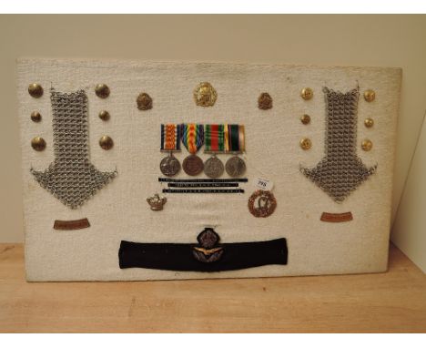 A WWI &amp; WWII Collection to a Frontierman, WWI War Medal to 128170 PNR.S.N.R.EDGE.R.E, Victory Medal naming worn out can s