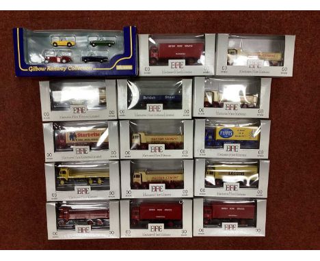 Eighteen OO Scale Diecast and Plastic Lineside Model Vehicles (Predominantly Commercial) by EFE, Gilbow, boxed.