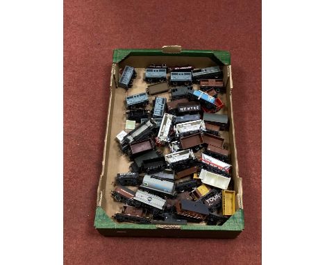 Approximately Fifty OO gauge British Outline items of Rolling Stock, from Trix, Hornby, Bachmann etc. loose, playworn.