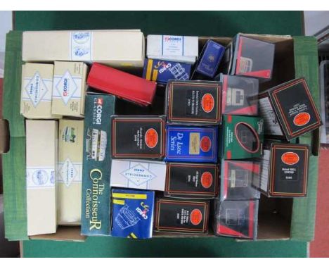 Approximately Twenty Four 1:76th Scale Diecast Model Buses by EFE, Corgi, Lledo, Boxed.