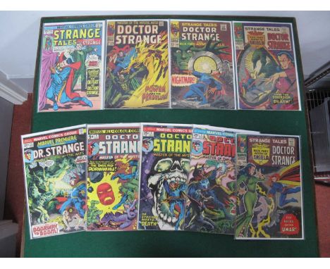 Nine Marvel Comics Group Doctor Strange Comic Books, to include issues #150 first appearance of Umar (first John Buscema work