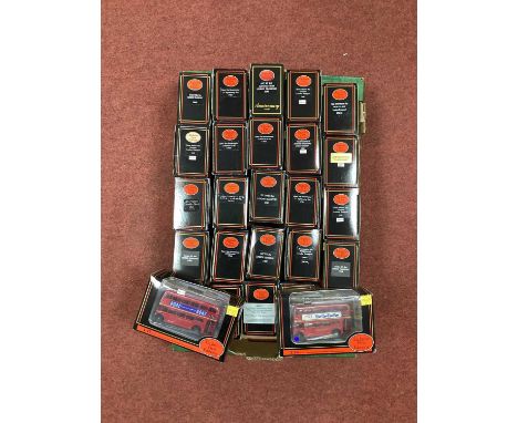 Twenty Five 1:76th Scale Diecast Model Buses by EFE, Boxed.