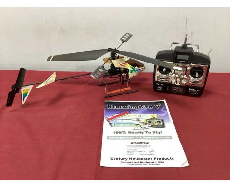 A Century Helicopter Products Radio Controlled Model Hummingbird V Helicopter, Elite 4 - 4 Channel Digital Proportional Remot