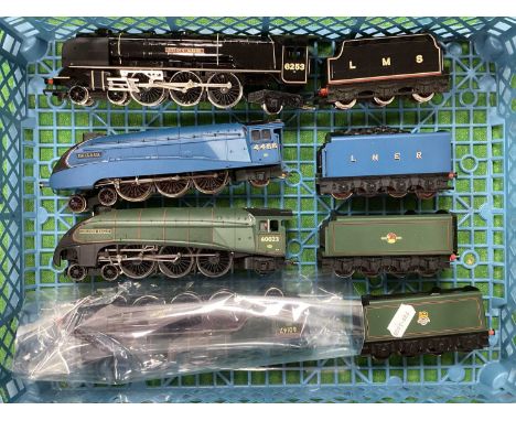 Four 'OO' Gauge/4mm Umboxed 4-6-2 Steam Tender Locomotives, comprising a Bachmann Peppercorn Class AI "North Eastern" BR gree