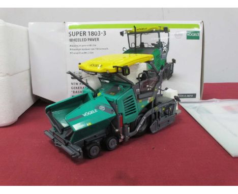 A Voegele 1:50 Scale Diecast Model #04-1077 Super 1803-3 Wheeled Paver, Boxed.