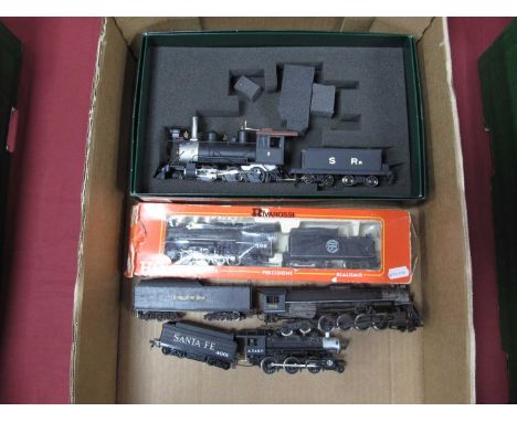 Four 'HO' Gauge U.S.A Outline Steam Tender locomotives, comprising a Spectrum (boxed) Ref No 252989 2-6-0 "Old Timer" (overpa