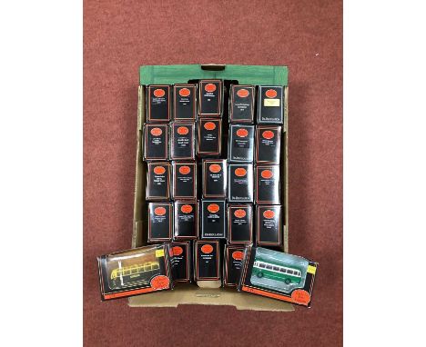 Twenty Five 1:76th Scale Diecast Model Buses by EFE, Boxed.