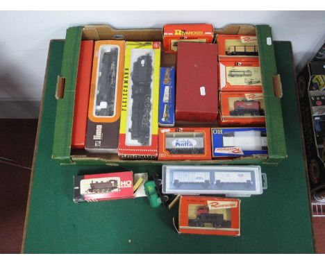 A Collection of 'HO' Gauge Continental Outline Locomotives and Rolling Stock, consisting of a Lima Class 141 2-8-2 steam with