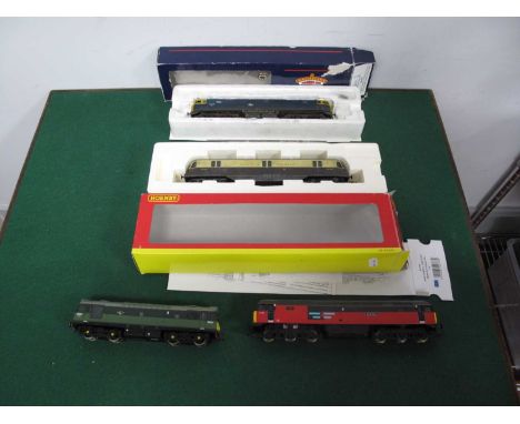 Four 'OO' Gauge/4mm Diesel Locomotives, comprising, a Bachmann boxed Ref 32-802 Class 47 Co-Co BR blue R/No 47035; weathered 