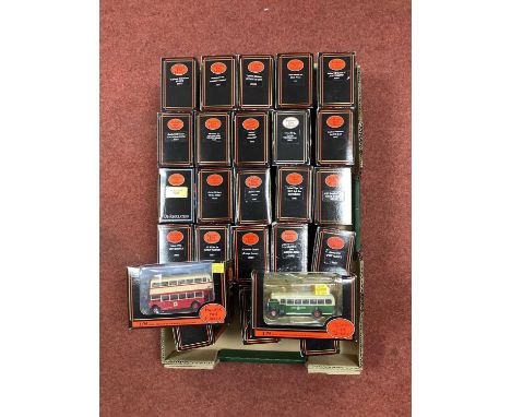 Twenty Five 1:76th Scale Diecast Model Buses by EFE, Boxed.