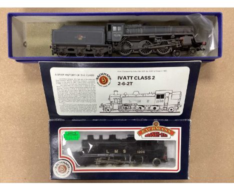 Two Bachmann OO Scale Locomotives, including 2-6-3 Ivatt Tank, untested.