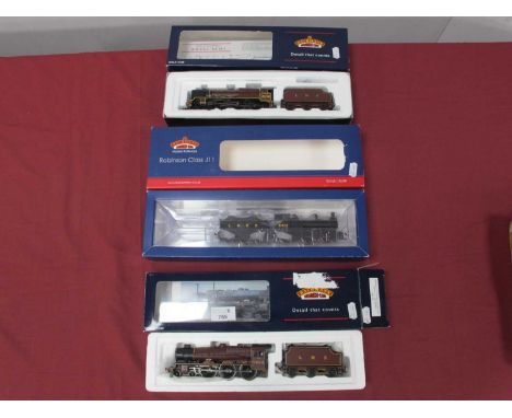 Three Bachmann 'OO' Gauge/4mm Boxed Steam Tender Locomotives, comprising, Ref No 31-157 4-6-0 Jubilee Class L.M.S crimson "Ju