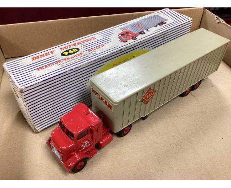 Dinky Supertoys No 948 McLean Tractor-Trailer, overall good, chipping to cab, trailer unbroken but rubbing to transfers, boxe