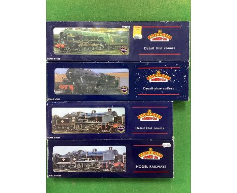 Four Bachmann 'OO' Gauge/4mm Boxed Steam Tender Locomotives, comprising Ref No 32-156 2-6-0 'N' Class BR black weathered fini
