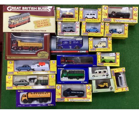 Twenty 1:76th Scale Diecast Model Lineside Vehicles by Classix, Corgi, EFE, Base Toys and other including Classix #EM76517 Bl