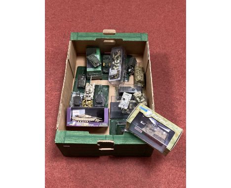 Approximately Twenty Two Diecast Model Tanks and other Military Vehicles by Dragon Armor, Ulimate Tank Collection, Unimax etc