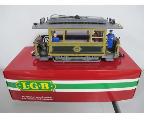 A L.G.B Ref No 21360 'G' Gauge (10mm) 0-4-0 EU Outline Cologne Street Car (collector edition) - track or catenary operation, 