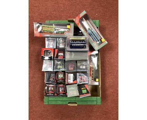 Twenty Two 1:76th Scale Diecast Model Buses by Corgi The Original Omnibus Company, Boxed.